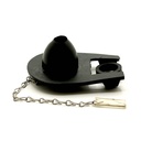 128-T Universal Toilet 2 Way Flapper Tank Ball - Black - W04