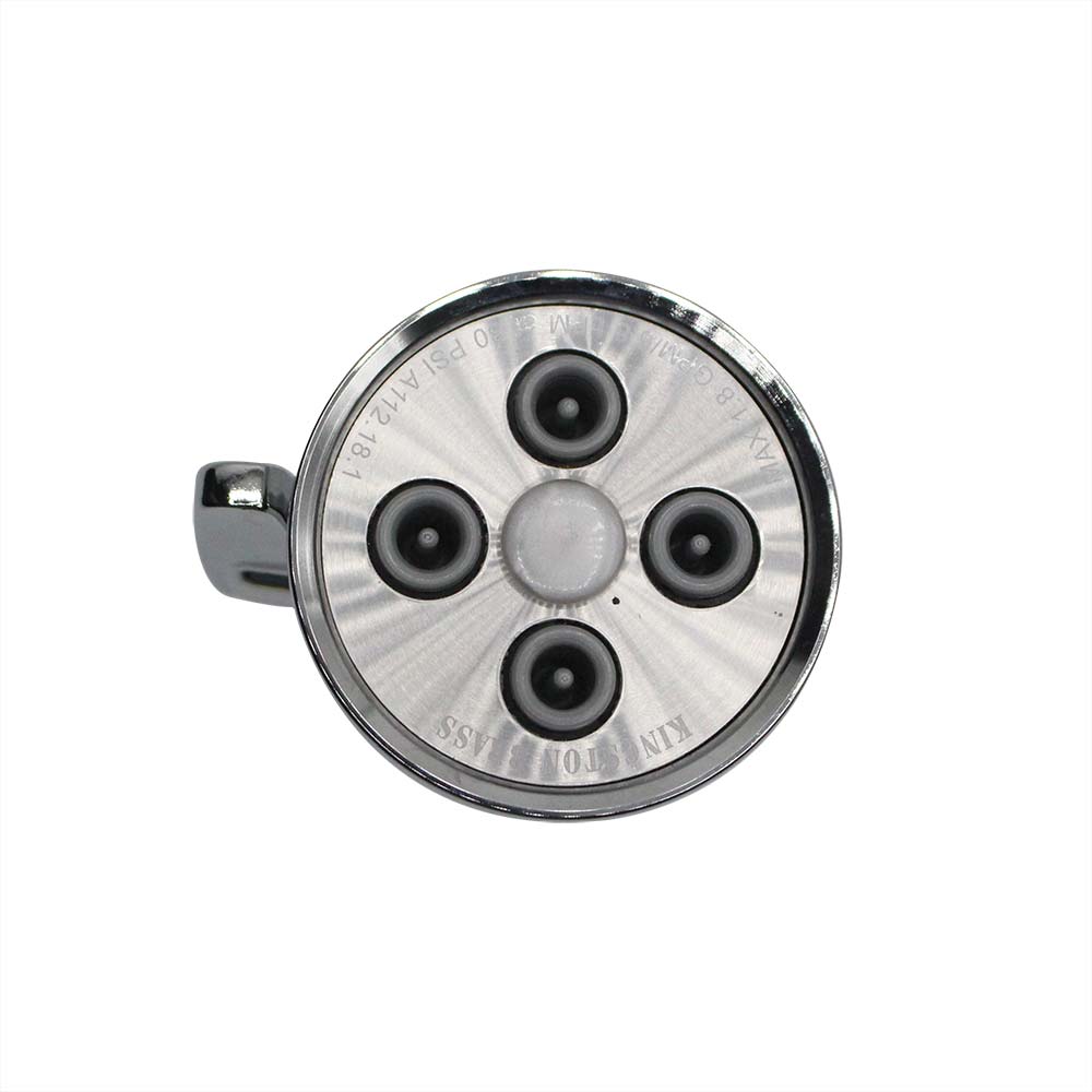 133-T 4 Jet Adjustable Spray Brass Shower Head - Polished Chrome - W04