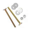 245-T 1/4" x 3-1/2" Brass Plated Steel Closet Bolt Set - W02