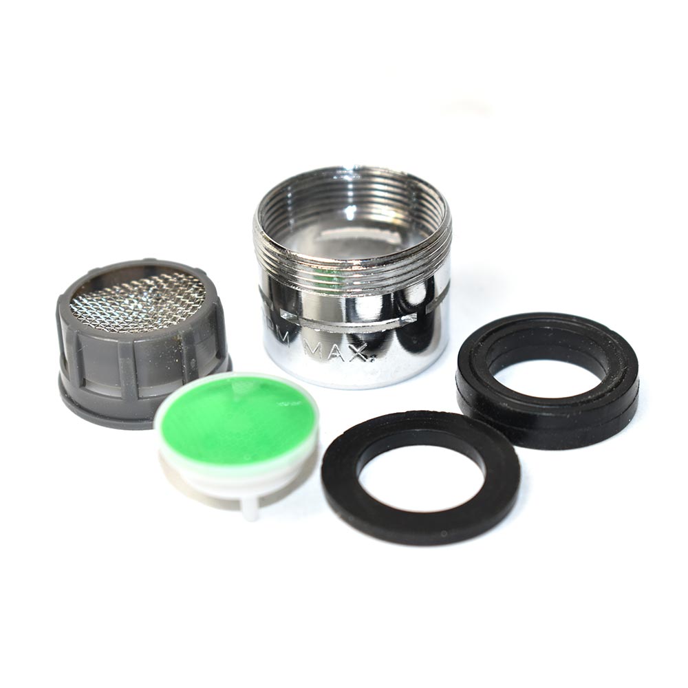 270-T Dual Thread Aerator Spring Flow Size: 15/16 Inch x 55/64 Inch - 27T Lead Free Brass - W03