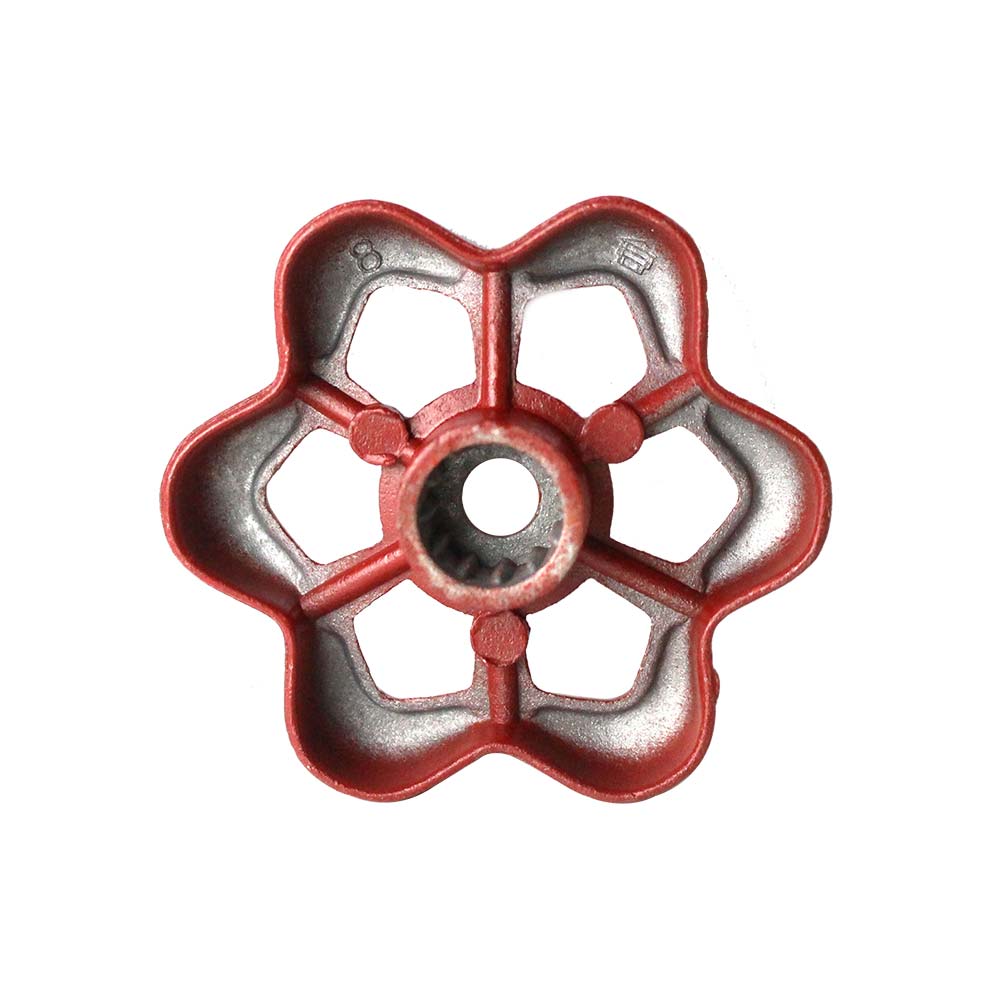 298-T 12 Pt. Round Broach Outdoor Faucet Wheel Handle - Red - 81084 - W02