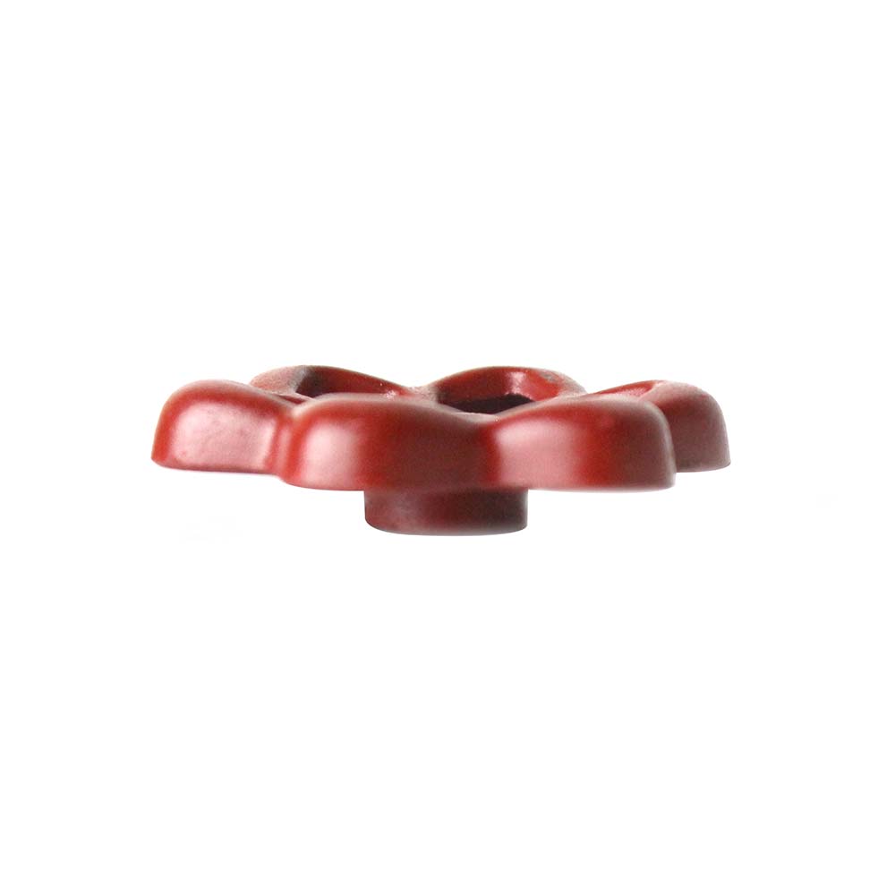 298-T 12 Pt. Round Broach Outdoor Faucet Wheel Handle - Red - 81084 - W03