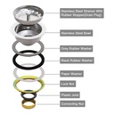 410-T 3-1/2” Kitchen Sink Strainer Assembly (Economy) - W07