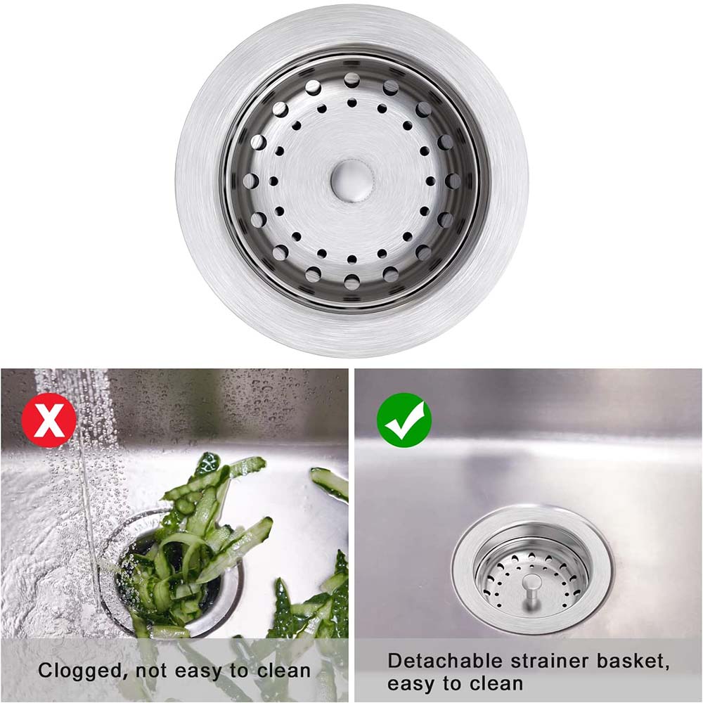 410-T 3-1/2” Kitchen Sink Strainer Assembly (Economy) - W09