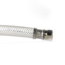 436-T 3/8" Comp x 7/8" Ballcock Flexible Braided PVC 12" Long Toilet Tank Riser - W02