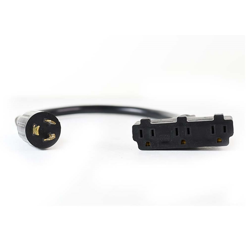 Pigtail-1 Male twist to 3 Female U Block (NEMA L5-20P to NEMA 5-15R) - W02