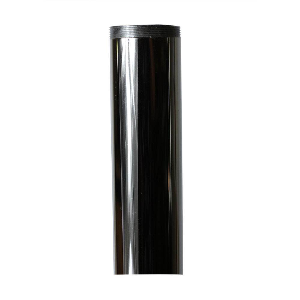 633-T 1-1/2" X 12" Chrome Plated Brass Tubular Extension Tube Threaded Both Ends - 22 Gauge - W02
