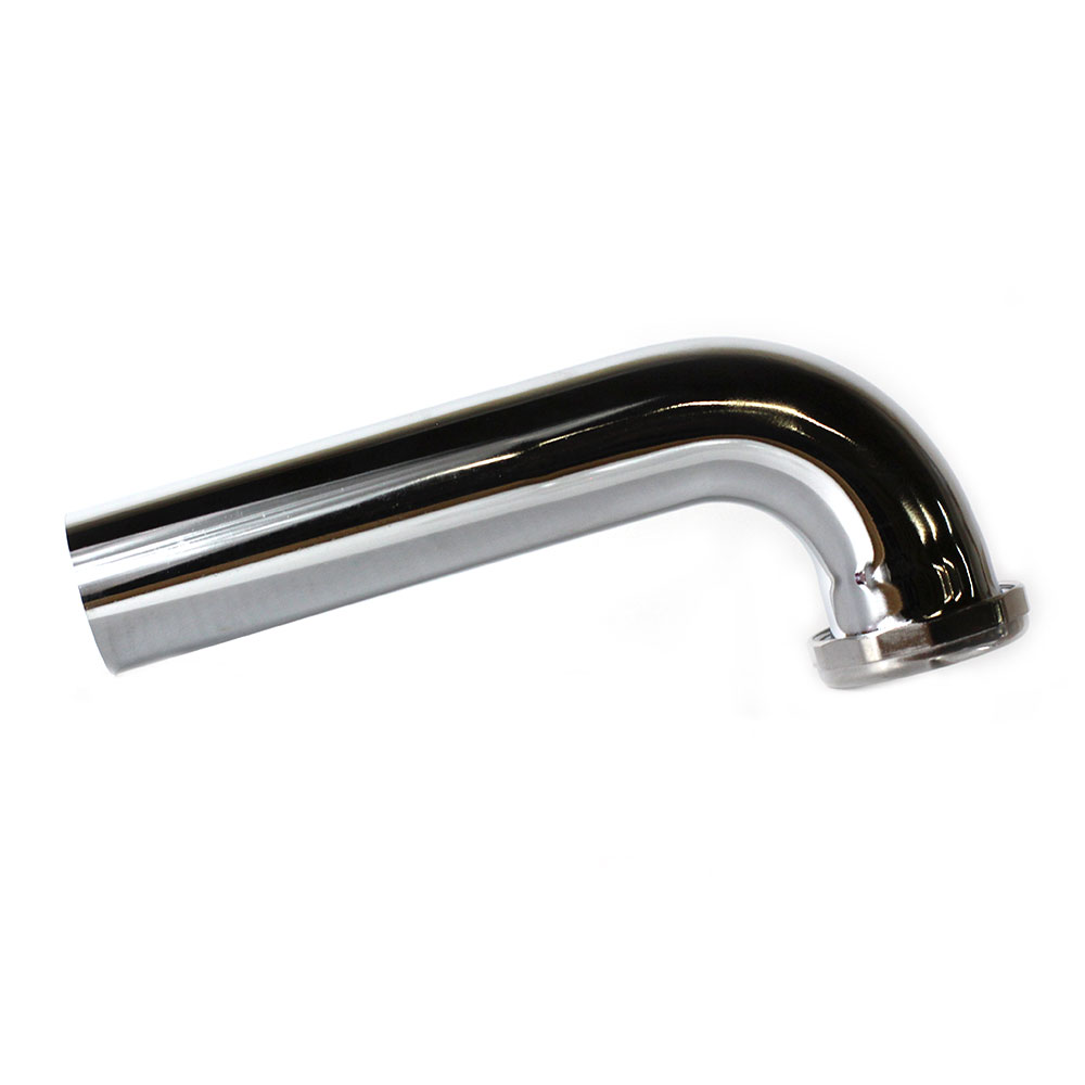 634-T 1-1/2" X 7" Chrome Plated Brass Tubular Waste Bend with Nut - 22 Gauge - W03