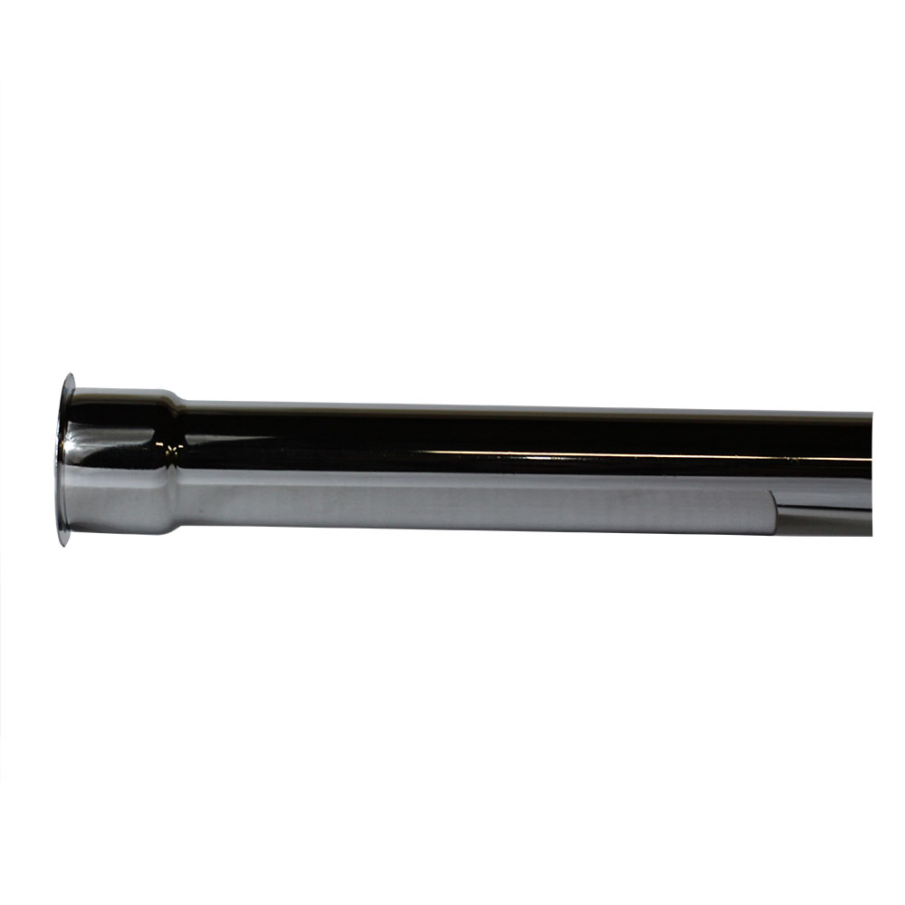 637-T 1-1/4" X 12" Chrome Plated Brass Tubular Flanged Tailpiece - 22 Gauge - W02