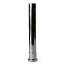 639-T 1-1/2" x 12" Chrome Plated Brass Tubular Extension Tube with Nut - 22 Gauge (7711073) - W02
