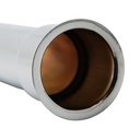 641-T 1-1/4" X 6" Chrome Plated Brass Tubular Flanged Sink Tailpiece - 22 Gauge - W03