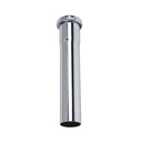 648-T 1-1/4" x 6" Chrome Plated Brass Tubular Extension Tube Slip Joint Connection - Includes Nuts and Washers - 22 Gauge (7711068) - W03