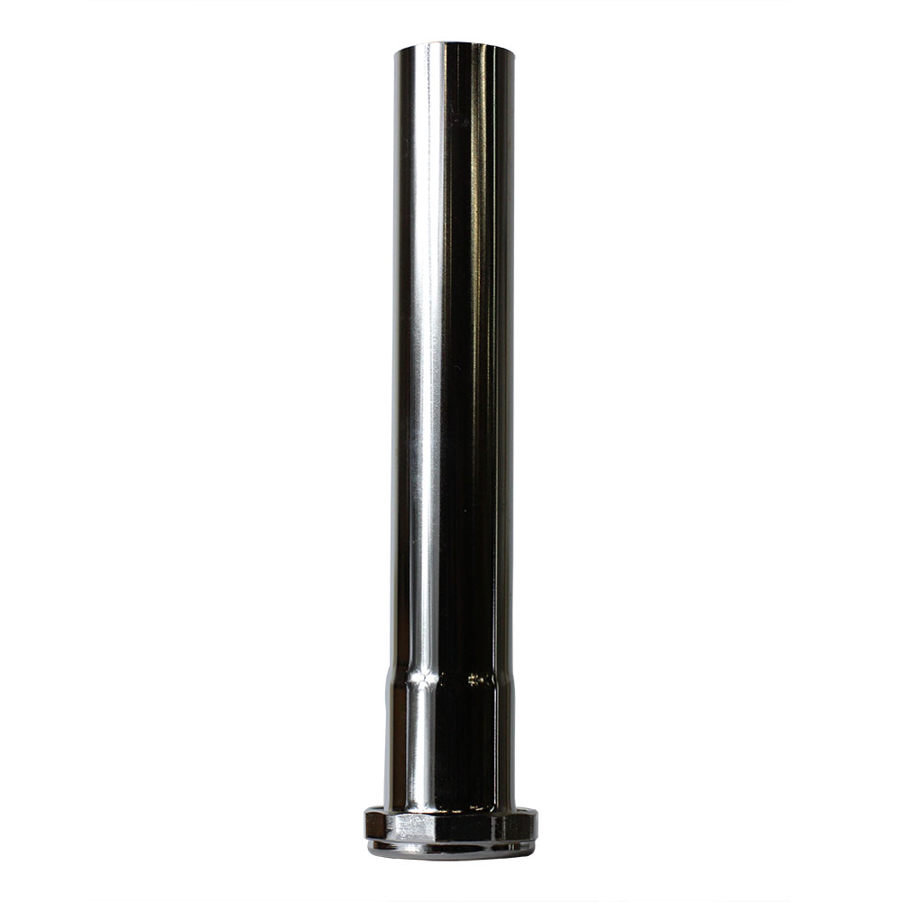 649-T 1-1/4" x 8" Chrome Plated Brass Tubular Extension Tube Slip Joint Connection - Includes Nuts and Washers - 22 Gauge (7711069) - W02
