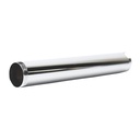 650-T 1-1/4" x 8" Chrome Plated Brass Tubular Extension Tube Threaded Both Ends - 22 Gauge  - W02