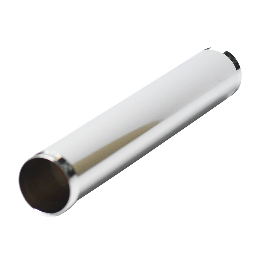 650-T 1-1/4" x 8" Chrome Plated Brass Tubular Extension Tube Threaded Both Ends - 22 Gauge  - W04