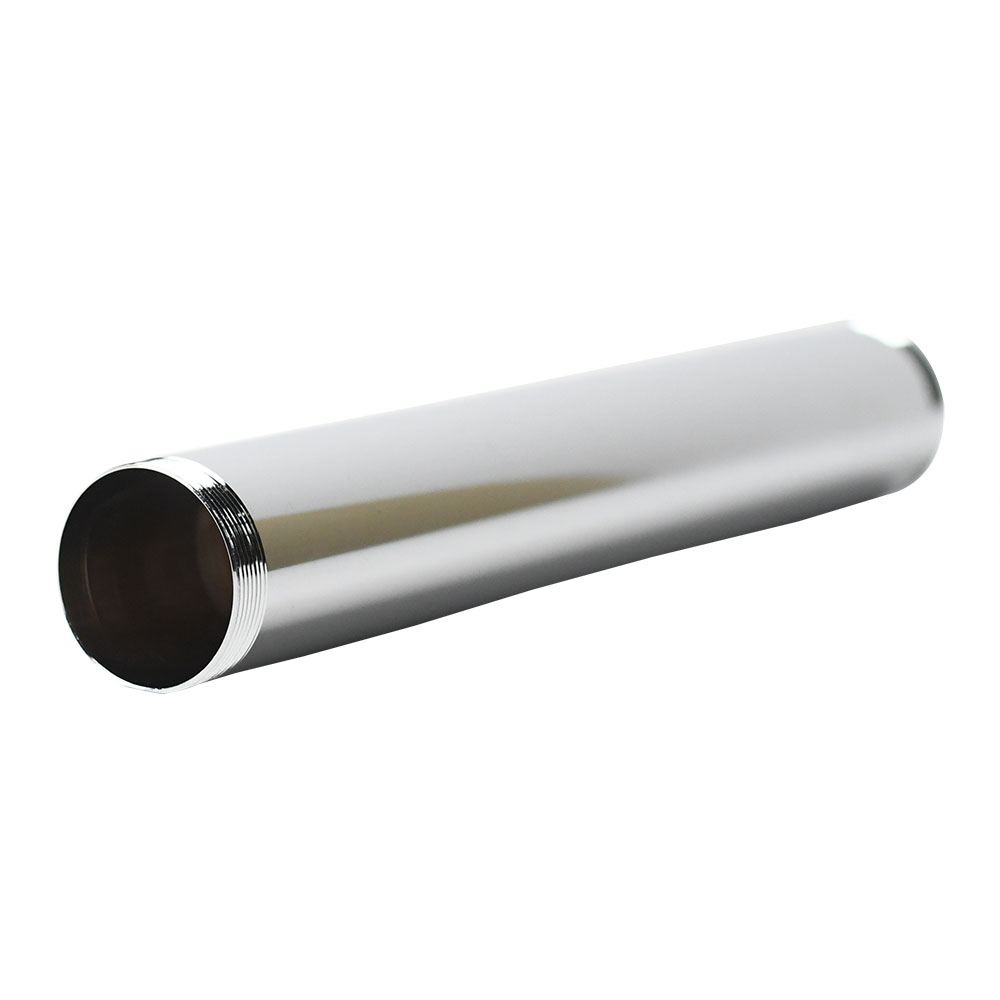 650-T 1-1/4" x 8" Chrome Plated Brass Tubular Extension Tube Threaded Both Ends - 22 Gauge  - W05