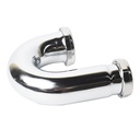 652-T 1-1/2" x 1-1/4" Chrome Plated Brass Tubular J-Bend - 22 Gauge - W02