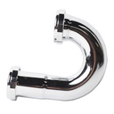 654-T 1-1/4" x 1-1/4" Chrome Plated Brass Tubular J-Bend - 22 Gauge - W03