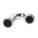 654-T 1-1/4" x 1-1/4" Chrome Plated Brass Tubular J-Bend - 22 Gauge - W04