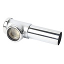 655-T 1-1/2" Chrome Plated Brass Tubular End Outlet Tee With Baffle - 20 Gauge - W04