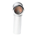 656-T 1-1/2" Chrome Plated Brass Tubular Center Outlet Tee with Baffle - 20 Gauge - W02