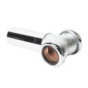656-T 1-1/2" Chrome Plated Brass Tubular Center Outlet Tee with Baffle - 20 Gauge - W03