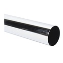 657-T 1-1/2" x 9-1/2" Chrome Plated Brass Tubular Flanged Waste Bend - 22 Gauge (7711050) - W03