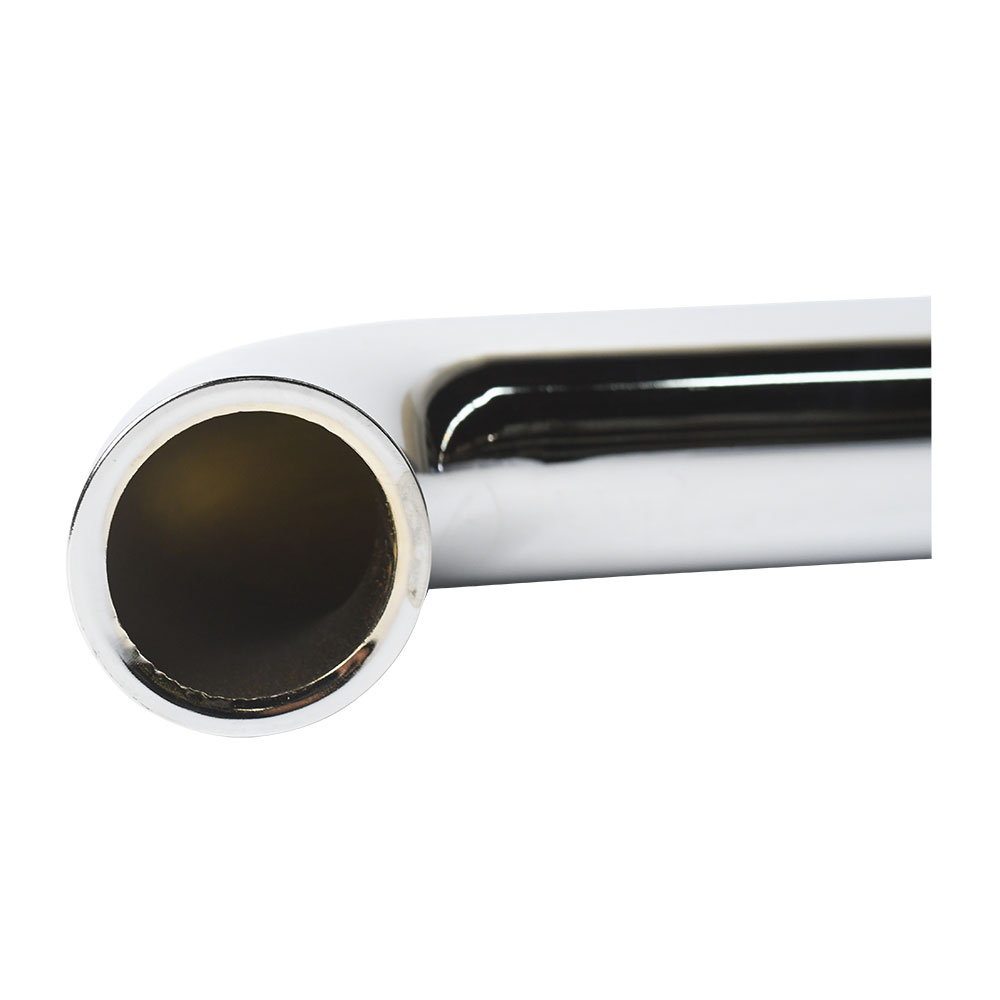 657-T 1-1/2" x 9-1/2" Chrome Plated Brass Tubular Flanged Waste Bend - 22 Gauge (7711050) - W04