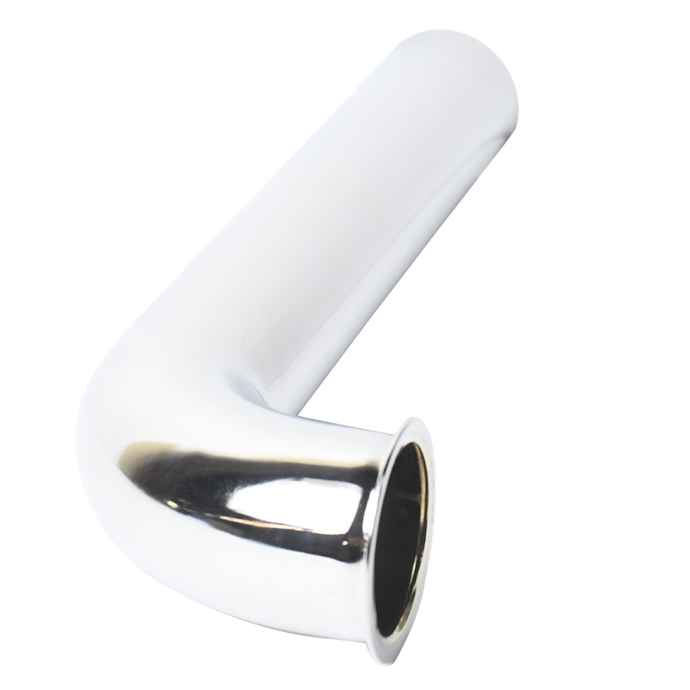 657-T 1-1/2" x 9-1/2" Chrome Plated Brass Tubular Flanged Waste Bend - 22 Gauge (7711050) - W05