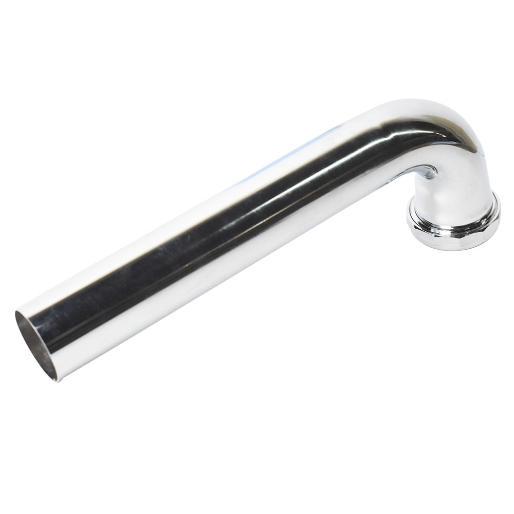 658-T 1-1/2" x 9-1/2" Chrome Plated Brass Tubular Waste Bend with Nut - 22 Gauge (7711046) - W02