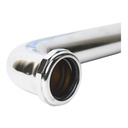 658-T 1-1/2" x 9-1/2" Chrome Plated Brass Tubular Waste Bend with Nut - 22 Gauge (7711046) - W05