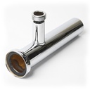 666-T Chrome Plated Brass Tubular Branch Tailpiece with Hose Thread - W03