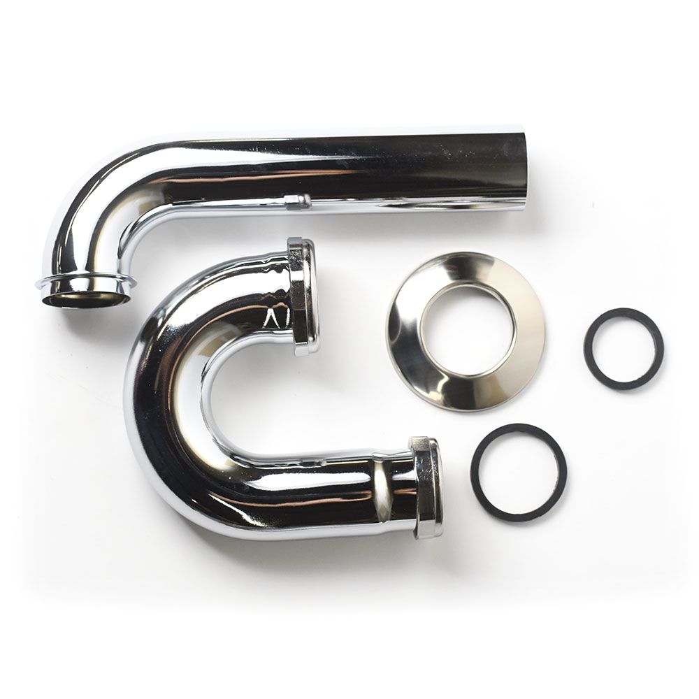 676-T 1-1/2" X 1-1/4" Chrome Plated Brass Tubular Sink P-Trap - 22 Gauge - W02