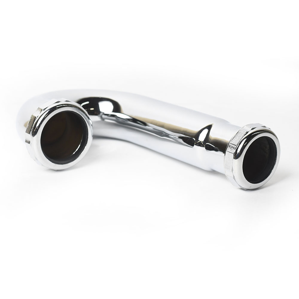 678-T 1-1/2" X 1-1/4" Chrome Plated Brass Tubular Hi-Inlet J-Bend - 22 Gauge - W02