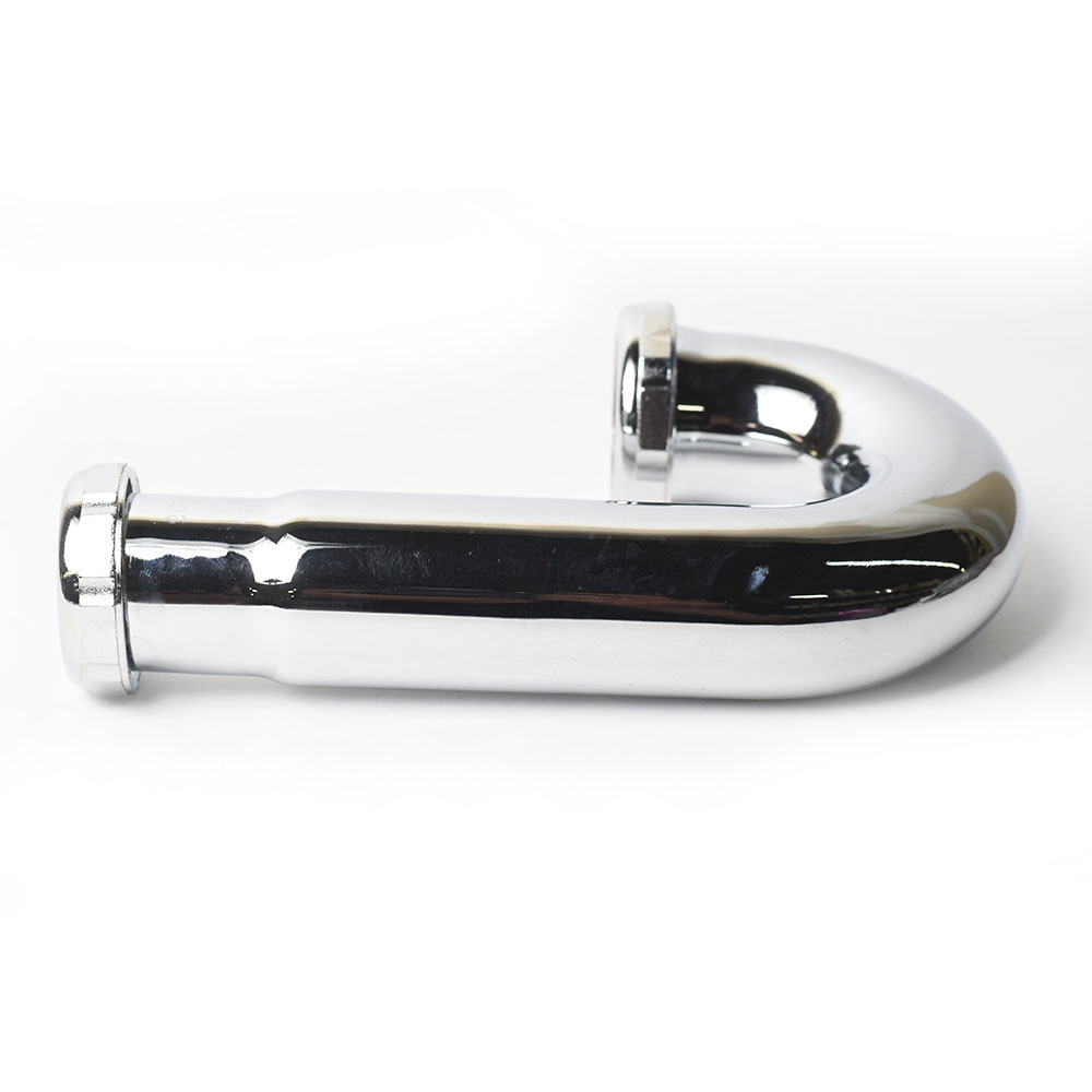678-T 1-1/2" X 1-1/4" Chrome Plated Brass Tubular Hi-Inlet J-Bend - 22 Gauge - W03