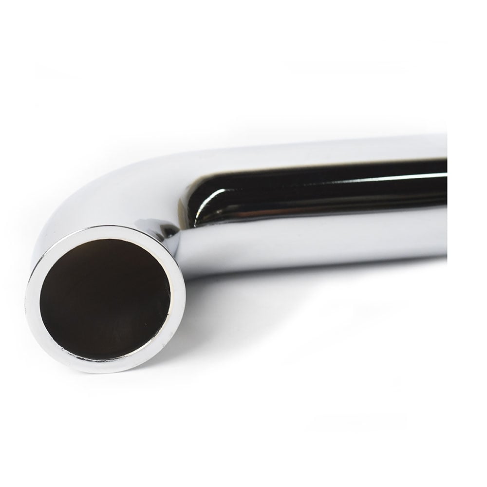 679-T 1-1/2" x 15" Chrome Plated Brass Tubular Flanged Waste Bend - 22 Gauge - W02