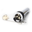 681-T 1-1/4" x 8" Chrome Plated Brass Two Piece Pop-Up Plug - Includes Chain and Stopper - W04