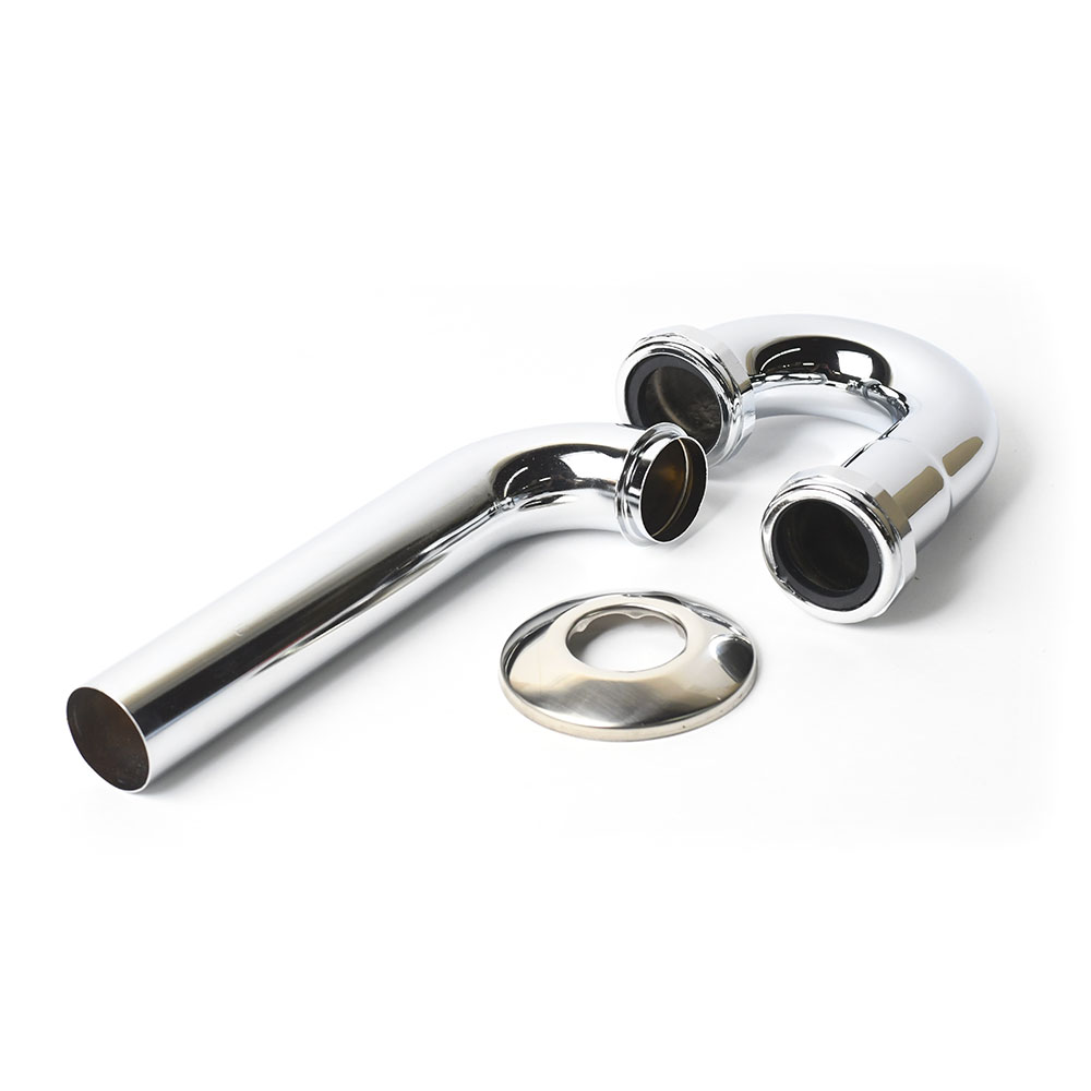 682-T 1-1/4" x 1-1/4" Chrome Plated Brass Tubular Sink P-Trap - 22 Gauge - W03