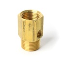 715-T 1/2" FIP x 1/2" MIP with 1/8" FIP Lead Free Brass Easy Adapter - Plastic Bag with Header Card - W03