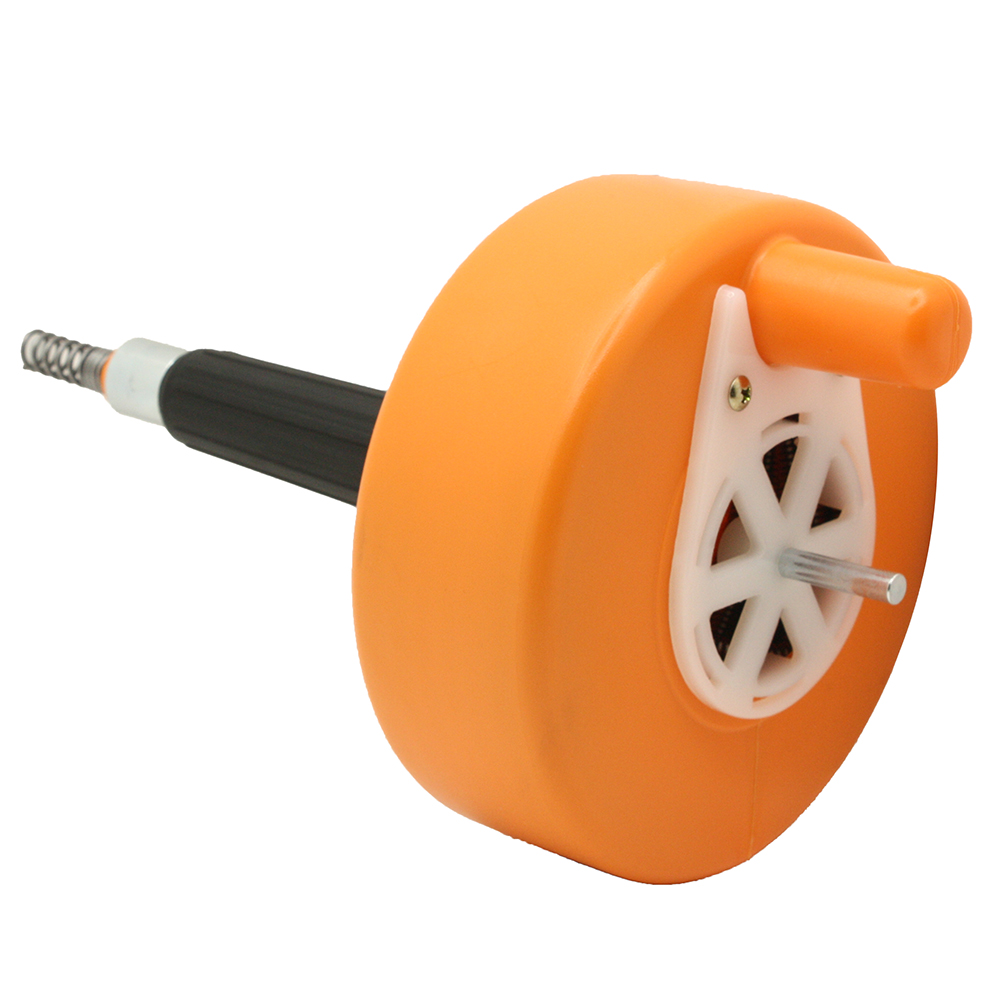722-T 1/4" X 25ft Power Drill Canister Auger / Drain Snake (Plastic Drum) - W02