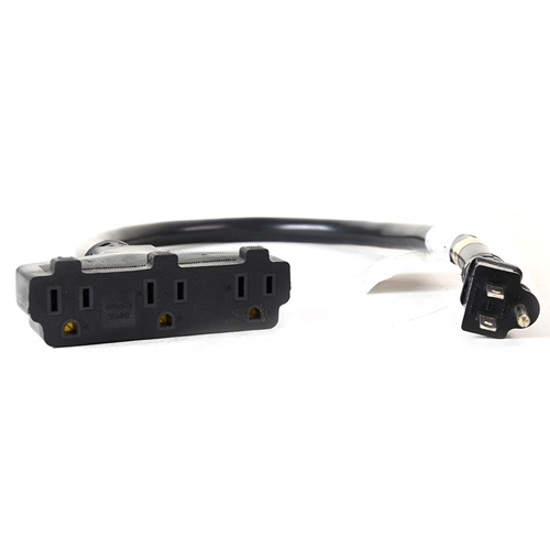 Pigtail-1 Male U to 3  Female U Block (NEMA 5-15P to NEMA5-15R)  - W03
