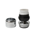 856-T Dual Thread Swivel Adapter, with Plastic Aerator Adapter Lead Free Brass - W02