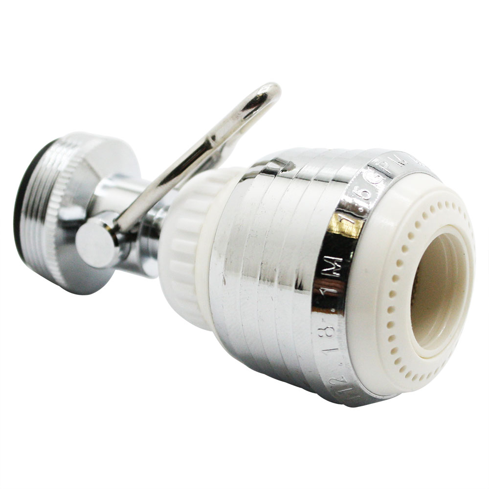 873-T Dual-Thread Double Swivel Spray Aerator with Shut Off Lever - W02