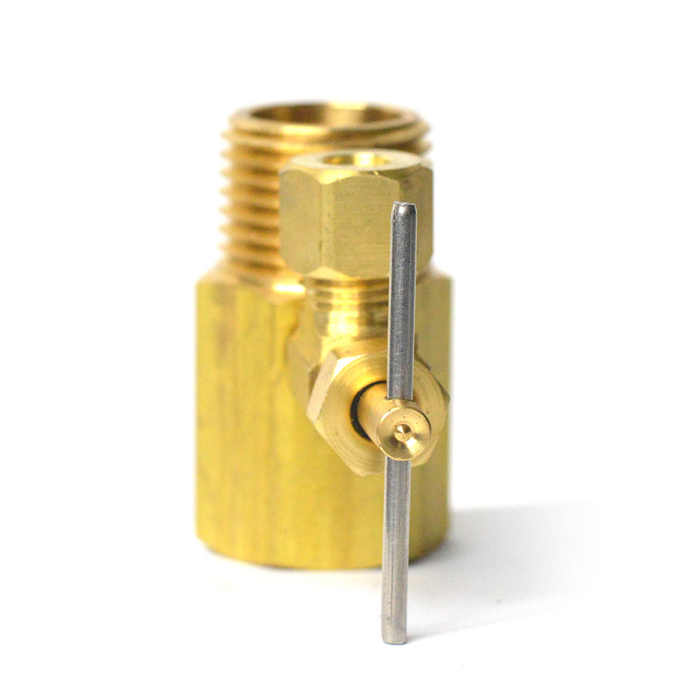 878-T 1/2" MIP x 1/2" FIP Ice Maker Adapter with 1/4" Angle Needle Valve - W04