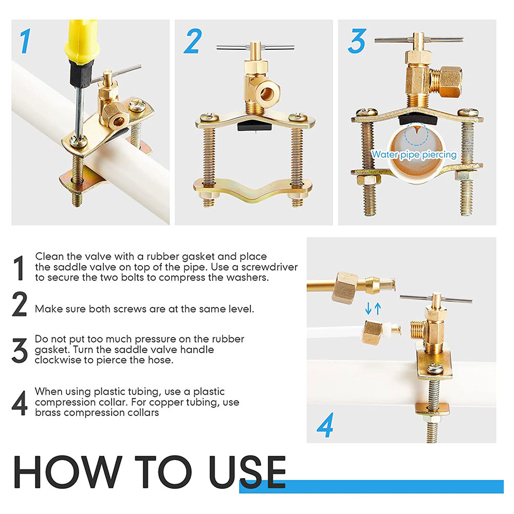 879-T 1/4 in. Evaporative Cooler Self-Tapping Saddle Valve - W04