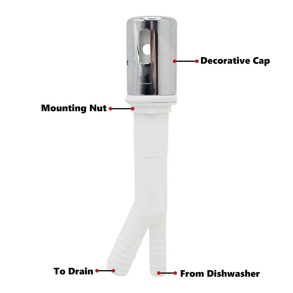 897-T Kitchen Dishwasher White Air Gap with Chrome Cap - W03