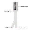 897-T Kitchen Dishwasher White Air Gap with Chrome Cap - W03