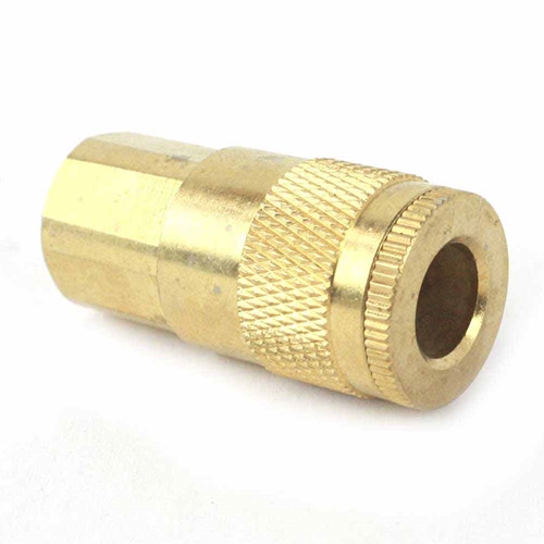 1/4" x 1/4" FPT Auto Brass Coupler - Six Display Pack - W03