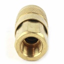 1/4" x 1/4" FPT Auto Brass Coupler - Six Display Pack - W04
