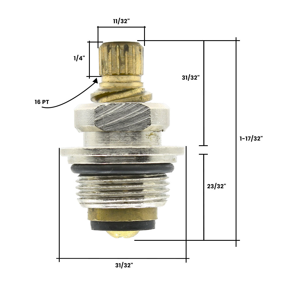962-T Arrowhead Wall Stem - Hot - W04